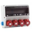 Tp Electric Szerelt ipari doboz 360×300mm 18modul2x(5×16A)+2x(5×32A)+2x(2P+F)